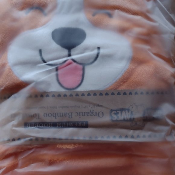 Corgi Dog Baby Hooded Towel | Organic Bamboo | Free Washcloth | Unisex | NEW - Picture 8 of 11